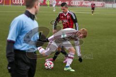 U19 - FC Ingolstadt 04 - FC Bayern München - Blomeier Thomas rot FC Ingolstadt 04 - Martinovic Dominik weiss FC Bayern München -  Foto: Jürgen Meyer
