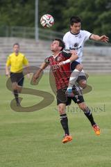 Regionalliga Bayern - FC Ingolstadt 04 II - FC Eintracht Bamberg - Kopfballduell Andreas Buchner (16) gegen David Najem (Bamberg) rechts