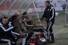 Regionalliga Bayern - FC Ingolstadt 04 II - SV Seligenporten - genervt auf der Bank Cheftrainer Stefan Leitl und Co-Trainer Ralf Keidel