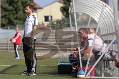 Regionalliga Bayern - FC Ingolstadt 04 II - TSV Buchbach 1:1 - Cheftrainer Stefan Leitl an der Bank, Co-Trainer Ralf Keidel sitzt