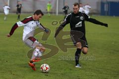 Regionalliga Bayern - FC Ingolstadt 04 II - SV Seligenporten - Andreas Buchner (16) und rechts Dominik Räder (SV)