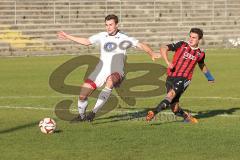 Regionalliga Bayern - FC Ingolstadt 04 II - FC Memmingen - rechts Andreas Buchner (16) Schuß auf das Tor