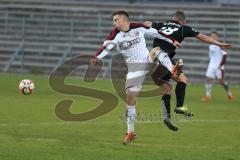 Regionalliga Bayern - FC Ingolstadt 04 II - SV Seligenporten - Kopfballduell links Albano Gashi (20) und rechts Marco Christ (SV)