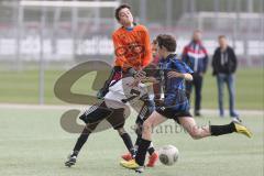 U13 - D-Junioren - FC Ingolstadt 04 - JFG Pfaffenhofen - Aydin Berkan #7 weiss FC Ingolstadt 04 - Rahimi Darius Torwart Pfaffenhofen - Wöhrl Nikolai #5 weiss FC Ingolstadt - Foto: Jürgen Meyer