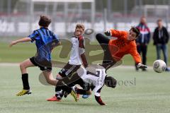 U13 - D-Junioren - FC Ingolstadt 04 - JFG Pfaffenhofen - Aydin Berkan #7 weiss FC Ingolstadt 04 - Rahimi Darius Torwart Pfaffenhofen - Wöhrl Nikolai #5 weiss FC Ingolstadt - Foto: Jürgen Meyer