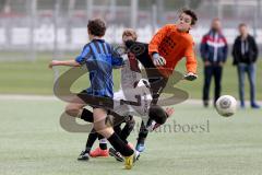 U13 - D-Junioren - FC Ingolstadt 04 - JFG Pfaffenhofen - Aydin Berkan #7 weiss FC Ingolstadt 04 - Rahimi Darius Torwart Pfaffenhofen - Wöhrl Nikolai #5 weiss FC Ingolstadt - Foto: Jürgen Meyer