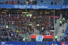 1. Bundesliga - Fußball - Hamburger SV - FC Ingolstadt 04 - Fans Ingolstadt Jubel Fahnen Kurve