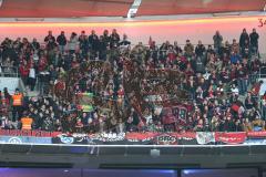 1. Bundesliga - Fußball - FCBayern - FC Ingolstadt 04 - Ingolstadt Fans Jubel Fahnen