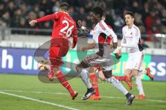 1. BL - Saison 2015/2016 - Hannover 96 - FC Ingolstadt 04 - Kenan Karaman (#26 Hannover) - Danny da Costa (#21 FC Ingolstadt 04) - Foto: Jürgen Meyer