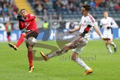 1. Bundesliga - Fußball - Eintracht Frankfurt - FC Ingolstadt 04 - links Fabian, rechts Benjamin Hübner (5, FCI)