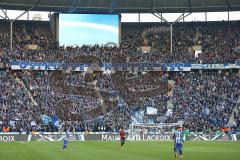 1. Bundesliga - Fußball - Hertha BSC  Berlin - FC Ingolstadt 04 - Berlin Fan Block Fahnen