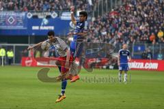 1. Bundesliga - Fußball - Hamburger SV - FC Ingolstadt 04 - Luftkampf Kacar, Gojko (40 HSV) und Darío Lezcano (37, FCI)