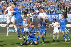 1. Bundesliga - Fußball - SV Darmstadt 98 - FC Ingolstadt 04 - Ecke Kopfball Mathew Leckie (7, FCI) und Konstantin Rausch (34 Darmstadt 98)