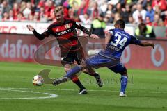 1. BL - Saison 2015/2016 - FC Ingolstadt 04 - Bayer 04 Leverkusen - Marvin Matip (#34 FC Ingolstadt 04) - Brandt, Julian (Leverkusen 19)  - Foto: Meyer Jürgen