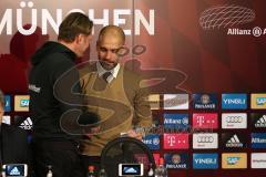 1. Bundesliga - Fußball - FCBayern - FC Ingolstadt 04 - Pressekonferenz, Cheftrainer Ralph Hasenhüttl (FCI) und Cheftrainer Josep Pep Guardiola (Bayern)