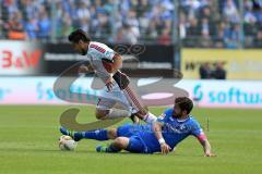 1. Bundesliga - Fußball - SV Darmstadt 98 - FC Ingolstadt 04 - Darío Lezcano (37, FCI) rechts Aytac Sulu (4 Darmstadt 98)