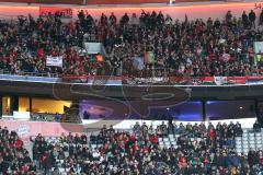 1. Bundesliga - Fußball - FCBayern - FC Ingolstadt 04 - Ingolstadt Fans Jubel Fahnen