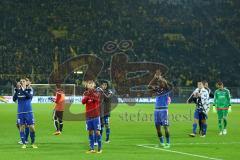 1. Bundesliga - Fußball - Borussia Dortmund - FC Ingolstadt 04 - Niederlage hängende Köpfe, bedanken sich bei den Fans