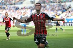 1. Bundesliga - Fußball - TSG 1899 Hoffenheim - FC Ingolstadt 04 - Stefan Lex (14, FCI) nimmt Ball an und erzielt das 0:1 Tor, Jubel