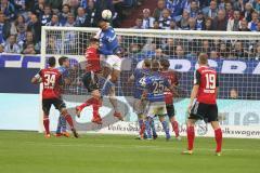 1. BL - Saison 2015/2016 - Schalke 04 - FC Ingolstadt 04 -  Benjamin Hübner (#5 FC Ingolstadt 04) - Joel Matip (32, Schalke) - Foto: Jürgen Meyer