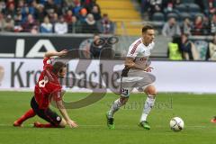 1. Bundesliga - Fußball - Eintracht Frankfurt - FC Ingolstadt 04 - Robert Bauer (23, FCI) links Huszti