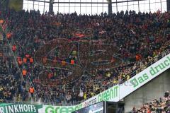1. Bundesliga - Fußball - Borussia Dortmund - FC Ingolstadt 04 - FCI Fans Kurve Fahnen Jubel