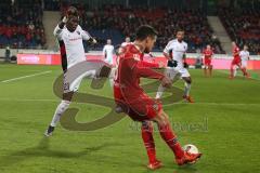 1. BL - Saison 2015/2016 - Hannover 96 - FC Ingolstadt 04 - Danny da Costa (#21 FC Ingolstadt 04) - Manuel Schmiedebach (#8 Hannover) -Foto: Jürgen Meyer