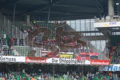 1. BL - Saison 2015/2016 - Werder Bremen - FC Ingolstadt 04 - Mitgereiste Fans nach Bremen - Foto: Jürgen Meyer