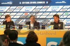 1. Bundesliga - Fußball - TSG 1899 Hoffenheim - FC Ingolstadt 04 - Pressekonferenz Cheftrainer Julian Nagelsmann (TSG) und rechts Cheftrainer Ralph Hasenhüttl (FCI)