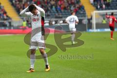 1. Bundesliga - Fußball - Eintracht Frankfurt - FC Ingolstadt 04 - Torchnace verpasst Stefan Lex (14, FCI)