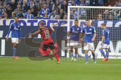 1. BL - Saison 2015/2016 - Schalke 04 - FC Ingolstadt 04 -  Max Christiansen (#19 FC Ingolstadt 04) bejubelt das Tor 0:1 von Tobias Levels (#28 FC Ingolstadt 04) - Foto: Jürgen Meyer