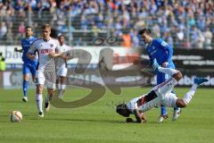 1. Bundesliga - Fußball - SV Darmstadt 98 - FC Ingolstadt 04 - Jerome Gondorf (8 Darmstadt 98) foult Roger de Oliveira Bernardo (8, FCI)