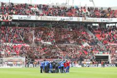 1. Bundesliga - Fußball - Bayer 04 Leverkusen - FC Ingolstadt 04 - Spiel ist aus Niederlage Ingolstadt 3:2, Team Besprechung auf dem Feld