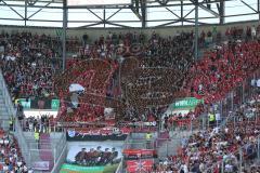 1. Bundesliga - Fußball - FC Augsburg - FC Ingolstadt 04 - Fans FCI Jubel Fahnen Choreo