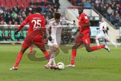 1. BL - Saison 2015/2016 - Hannover 96 - FC Ingolstadt 04 - Mathew Leckie (#7 FC Ingolstadt 04) - Marcelo (#25 Hannover) - Salif Sane`(Salif Sane`(#5 Hannover) Hannover) - Foto: Jürgen Meyer