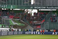 1. Bundesliga - Fußball - VfL Wolfsburg - FC Ingolstadt 04 -  mitgereiste Ingolstadt Fans Fahnen