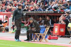 1. Bundesliga - Fußball - Bayer 04 Leverkusen - FC Ingolstadt 04 - Cheftrainer Ralph Hasenhüttl (FCI) Co-Trainer Michael Henke (FCI)