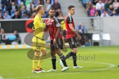 1. Bundesliga - Fußball - TSG 1899 Hoffenheim - FC Ingolstadt 04 - Elfmeter Torwart Örjan Haskjard Nyland (26, FCI) klärt den Ball, Jubel mit Marvin Matip (34, FCI)