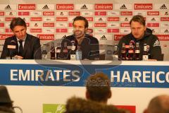 1. Bundesliga - Fußball - Hamburger SV - FC Ingolstadt 04 - Pressekonferenz nach dem Spiel, links Cheftrainer Bruno Labbadia (HSV) und rechts Cheftrainer Ralph Hasenhüttl (FCI)