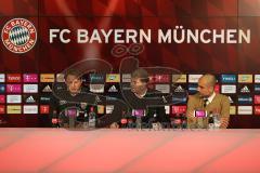 1. Bundesliga - Fußball - FCBayern - FC Ingolstadt 04 - Pressekonferenz, Cheftrainer Ralph Hasenhüttl (FCI) und Cheftrainer Josep Pep Guardiola (Bayern)