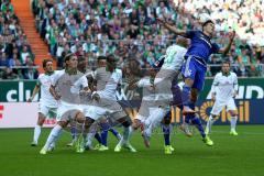 1. BL - Saison 2015/2016 - Werder Bremen - FC Ingolstadt 04 - Alfredo Morales (#6 FC Ingolstadt 04) - Theodor Gebre Selassie (Bremen) - Foto: Jürgen Meyer