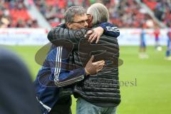 1. Bundesliga - Fußball - Bayer 04 Leverkusen - FC Ingolstadt 04 - Co-Trainer Michael Henke (FCI) und Vorsitzender des Vorstandes Peter Jackwerth (FCI)