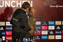 1. Bundesliga - Fußball - FCBayern - FC Ingolstadt 04 - Pressekonferenz, Cheftrainer Ralph Hasenhüttl (FCI) und Cheftrainer Josep Pep Guardiola (Bayern)