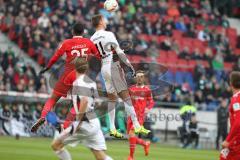 1. BL - Saison 2015/2016 - Hannover 96 - FC Ingolstadt 04 - Tomas Pekhart (#11 FC Ingolstadt 04) - Marcelo (#25 Hannover) - Foto: Jürgen Meyer