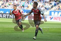 1. Bundesliga - Fußball - TSG 1899 Hoffenheim - FC Ingolstadt 04 - Stefan Lex (14, FCI) zieht ab und trifft zum 0:1 Tor Jubel,