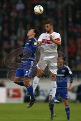 1. Bundesliga - Fußball - VfB Stuttgart - FC Ingolstadt 04 - Alfredo Morales (6, FCI) und Martin Harnik (7 Stuttgart) Kopfball Duell