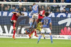 1. BL - Saison 2015/2016 - Schalke 04 - FC Ingolstadt 04 -  Benjamin Hübner (#5 FC Ingolstadt 04) - Franco Di Santo (9, Schalke) - Foto: Jürgen Meyer