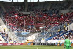 1. Bundesliga - Fußball - TSG 1899 Hoffenheim - FC Ingolstadt 04 - Fans FCI Fahnen Jubel Stimmung Kurve