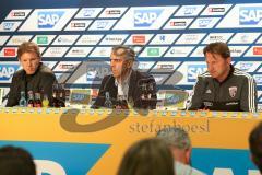 1. Bundesliga - Fußball - TSG 1899 Hoffenheim - FC Ingolstadt 04 - Pressekonferenz Cheftrainer Julian Nagelsmann (TSG) und rechts Cheftrainer Ralph Hasenhüttl (FCI)