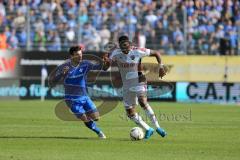 1. Bundesliga - Fußball - SV Darmstadt 98 - FC Ingolstadt 04 - rechts Roger de Oliveira Bernardo (8, FCI) links Dominik Stroh-Engel (9 Darmstadt 98)